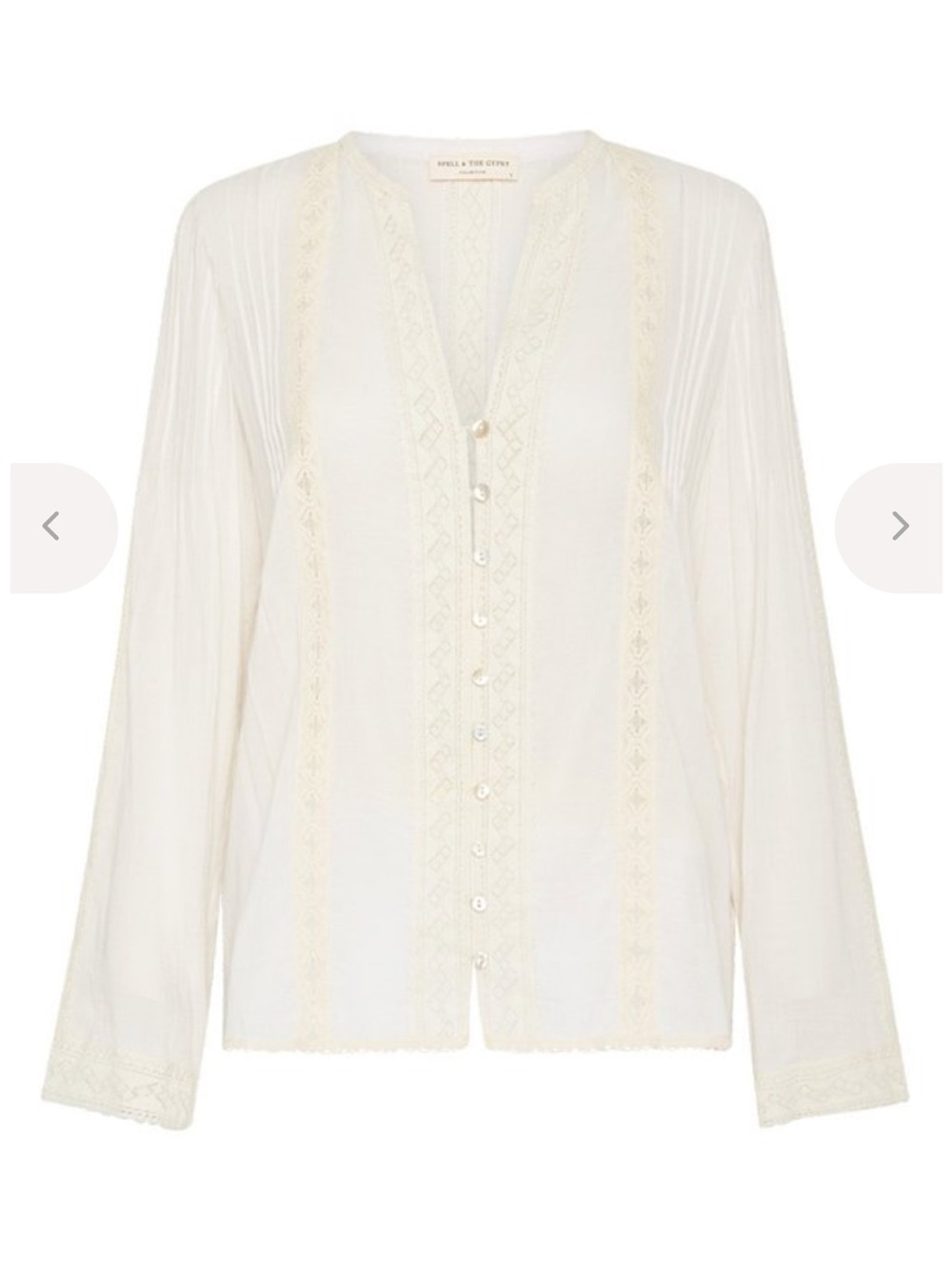 Spell and the Gypsy Cinder blouse cream white xsmall - Picture 3 of 7